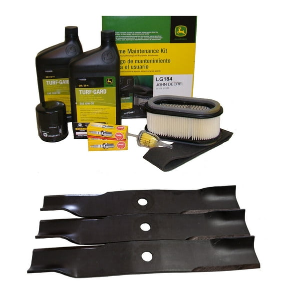 John Deere Original Equipment Model LX178 Maintenance Kit + Highlift Blades, 48" Mower Deck