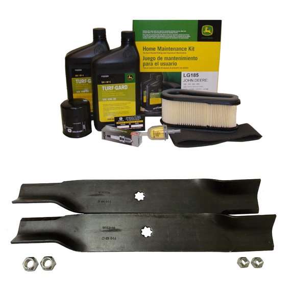 John Deere Original Equipment Model LX186 Maintenance Kit + Standard Blades, 38" Mower Deck
