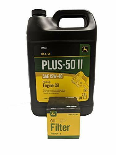 John Deere Original Equipment Oil Change Kit Filter and Oil - (1) M806418 + (1) Gallon 15W-40