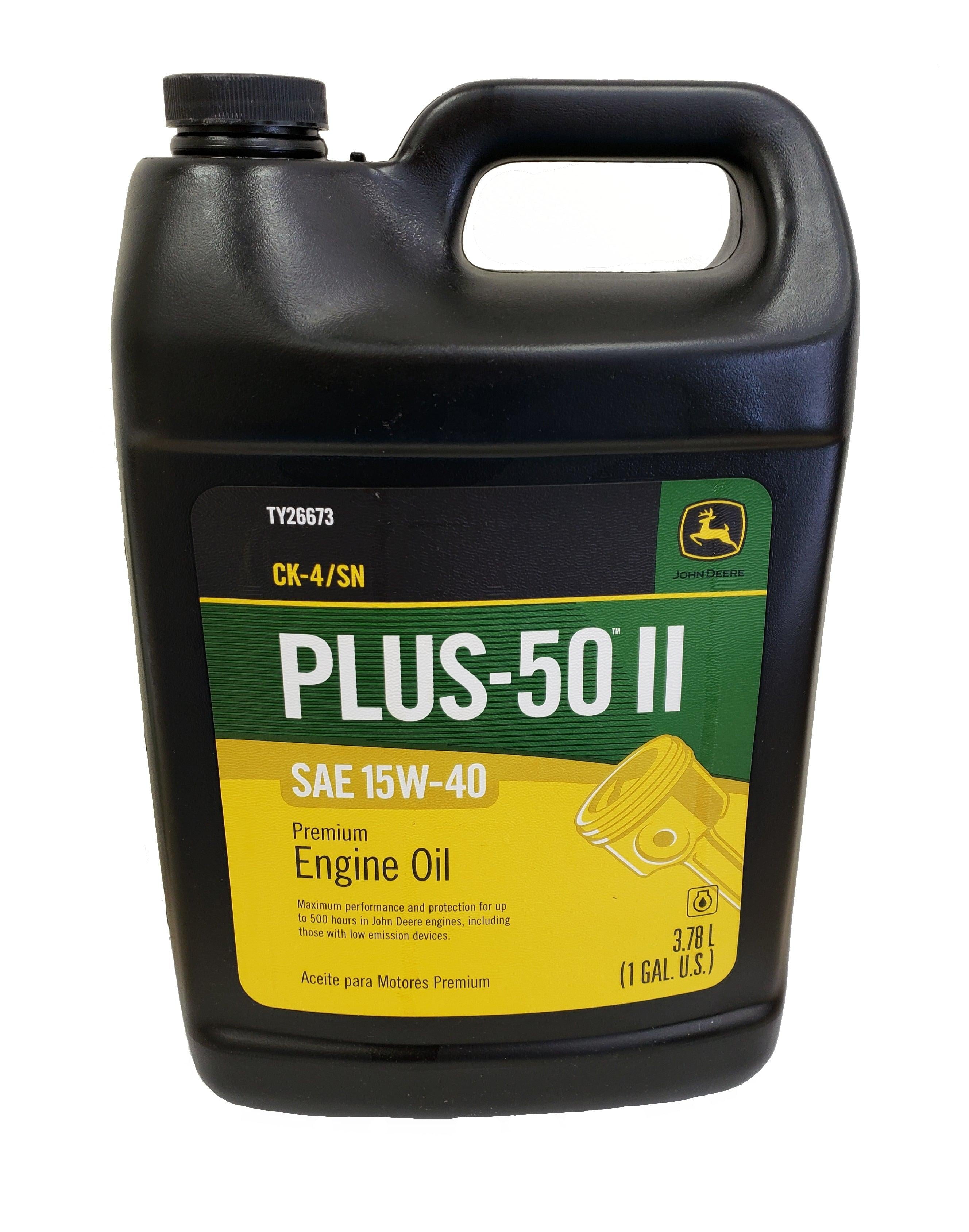 John Deere Plus-50 II Conventional Motor Oil 15W-40, 1 gal