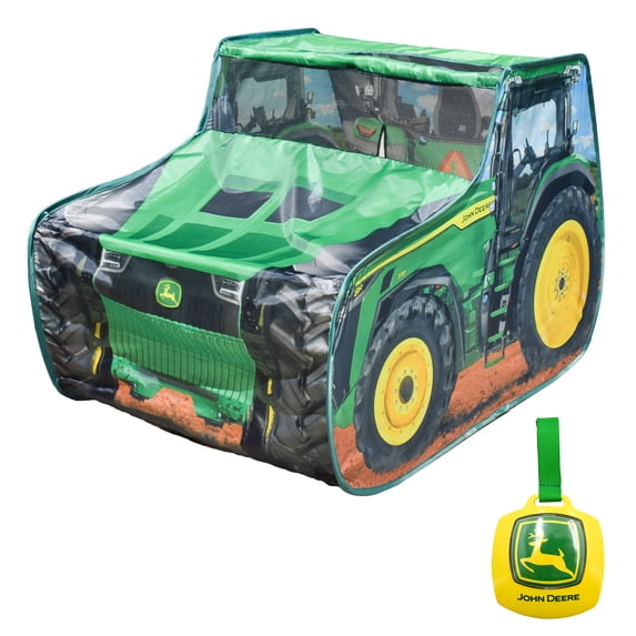 John Deere Pop up Tent, Strong Polyester Material & Durable Stitching, Playhouses for Children Ages 3+