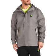 John Deere Men's Reflective Nylon Canvas Rain Jacket, Sizes S-3XL