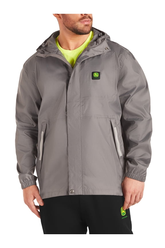 Men's Reflective Nylon Canvas Rain Jacket, Sizes S-3XL