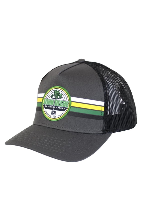 Retro Grey Twill Trucker Cap with Mesh Back LP79650, 13080873CH