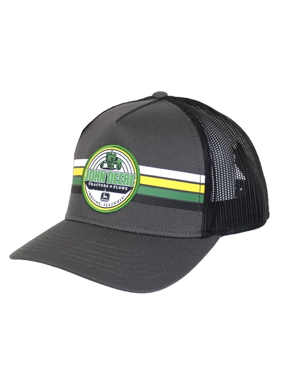 Retro Grey Twill Trucker Cap with Mesh Back LP79650, 13080873CH