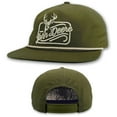 thumbnail image 1 of John Deere Snapback Cap, Olive Green, Embroidered Deere Script Logo, 5-Panel Construction, 1 of 1