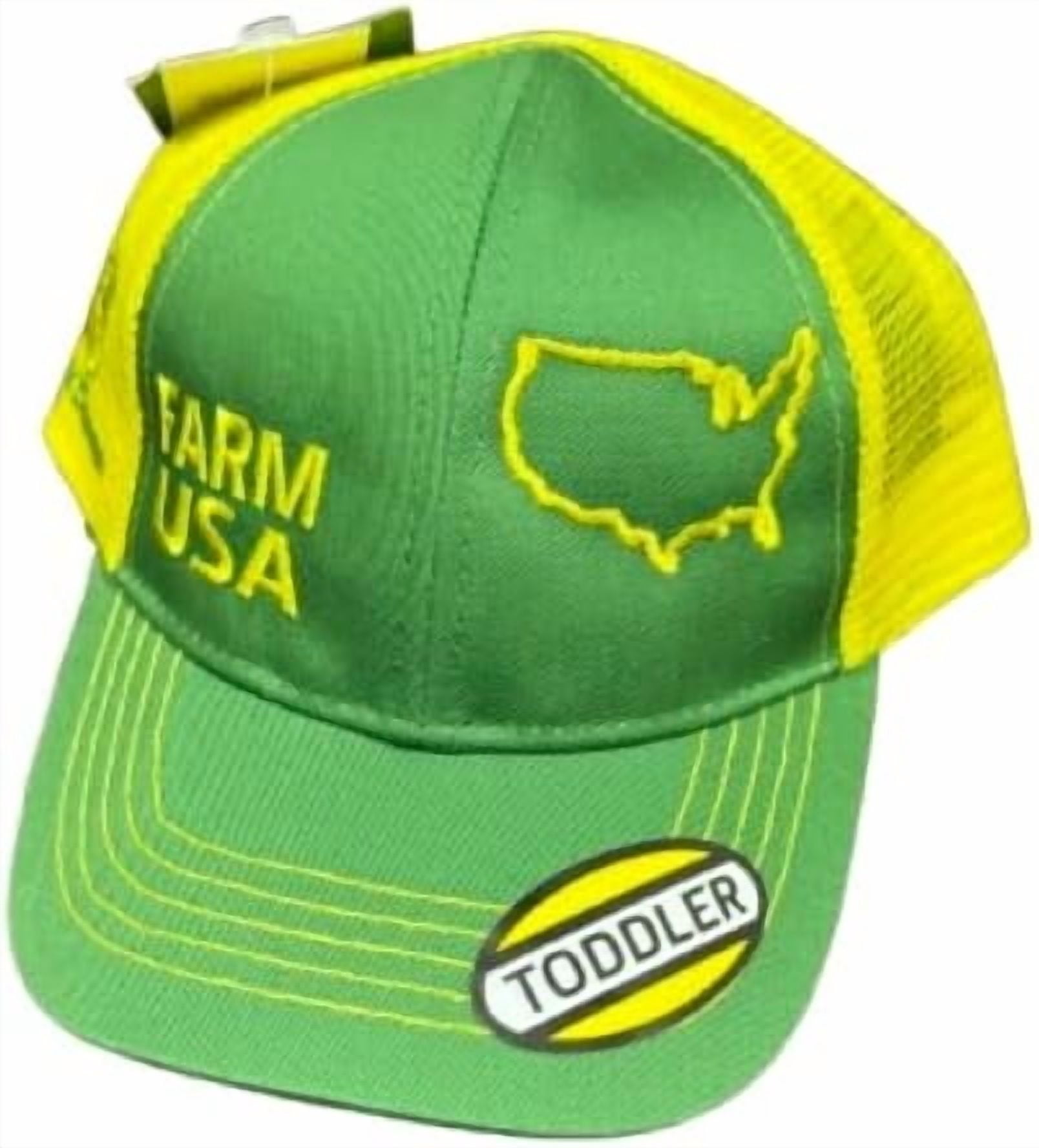 Green and yellow THE FARM HAT Amazon.com: John Deere Farm State Pride Full Twill Hat-Green  main image 2