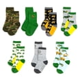 thumbnail image 1 of John Deere Toddler and Boys Crew Socks, 7-Pack Tractors, 1 of 8