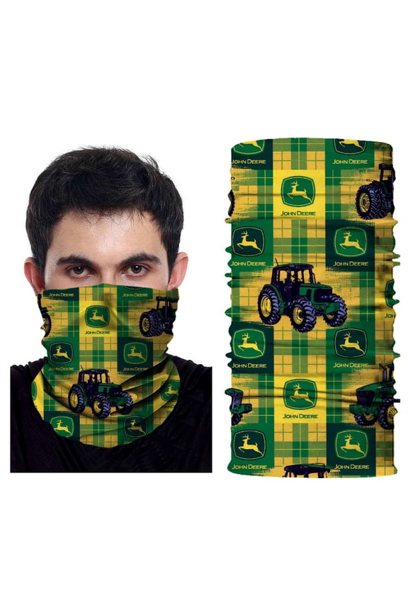 John Deere Tractor Bandanas Seamless Full Face Tube Multifunctional Headwear Balaclava Neck Gaiter