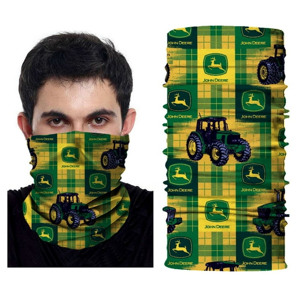 John Deere Tractor Bandanas Seamless Full Face Tube Multifunctional Headwear Balaclava Neck Gaiter
