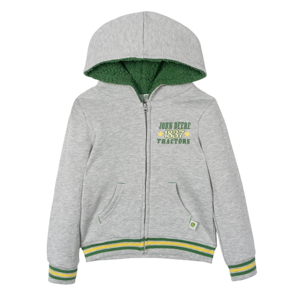 John Deere Tractor Fleece Zip Up Hoodie Toddler to Little Kid