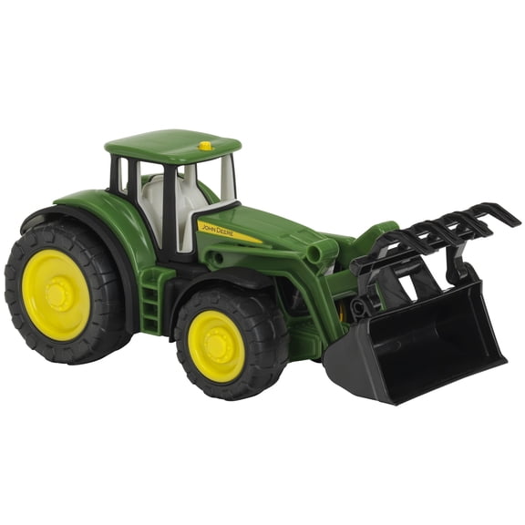 John Deere: Tractor - Green, Yellow, Black - 1:24 Scale Farm Work Vehicle Toy, Realistic Load Transporting, Indoor-Outdoor Play, Licensed, Kids 3+