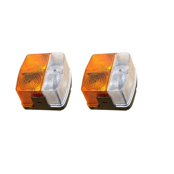 John Deere Tractor Pair Front Indicator Lamp Light Set + Bulb