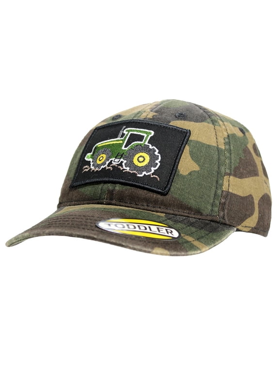 Tractor Patch Toddler Baseball Hat Cap-Camo-One Size