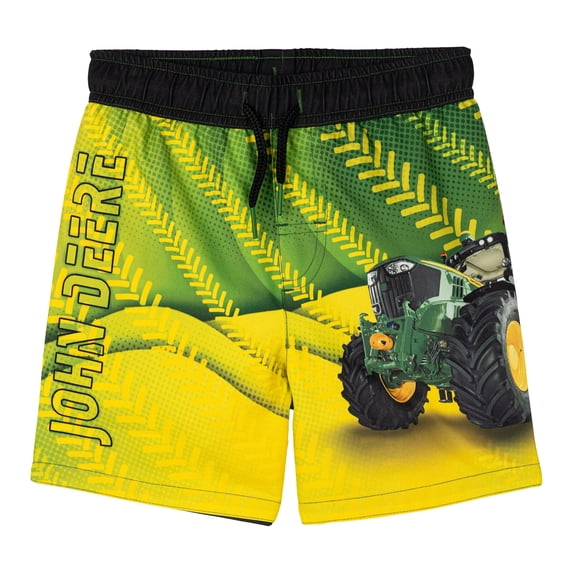 John Deere Tractor Swim Trunks Bathing Suit UPF 50+ Toddler to Little Kid