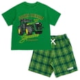 thumbnail image 1 of John Deere Tractor T-Shirt and Shorts Outfit Set Plaid Toddler to Big Kid, 1 of 5