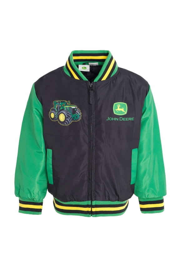 Tractor Varsity Zip Up Bomber Jacket Toddler to Little Kid