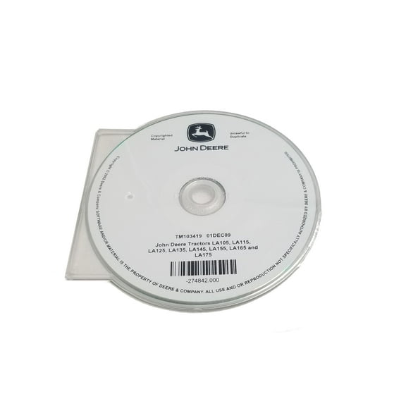 John Deere Tractors Technical CD Manual - TM103419CD
