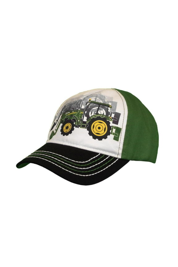 Tractors Toddler Boy Tractor Fade Design Baseball Cap, Green/Black/White