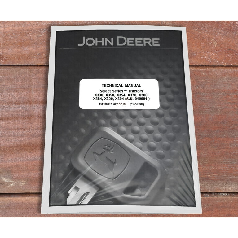 John deere x350 technical manual hotsell
