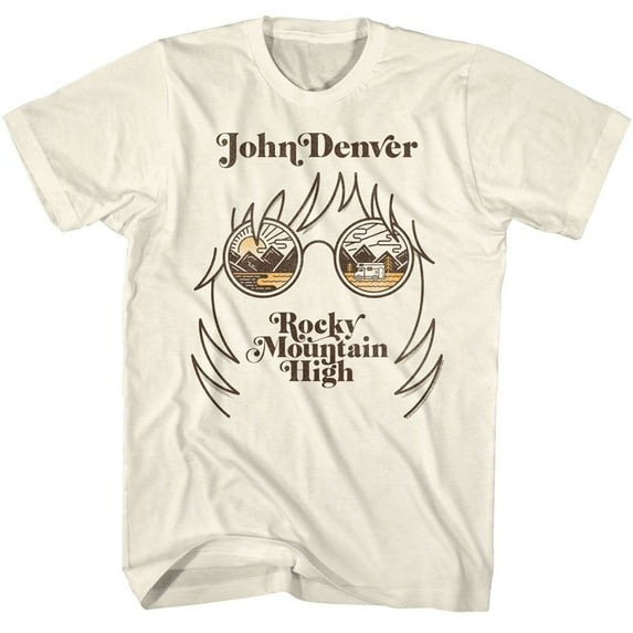 John Denver Landscape Glasses Natural Adult S/S Tshirt M