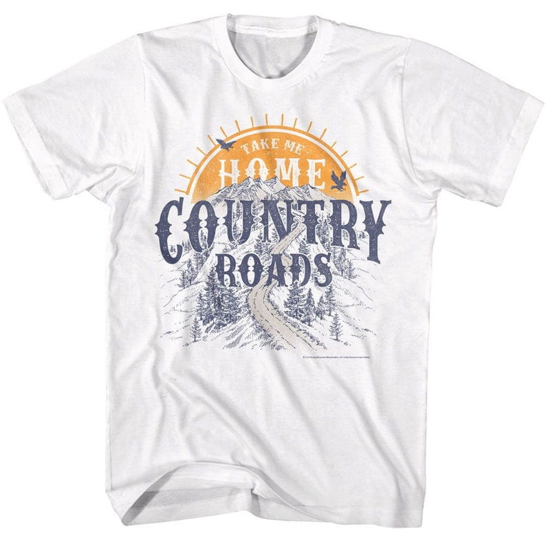 John Denver Take Me Home Country Roads White TShirt
