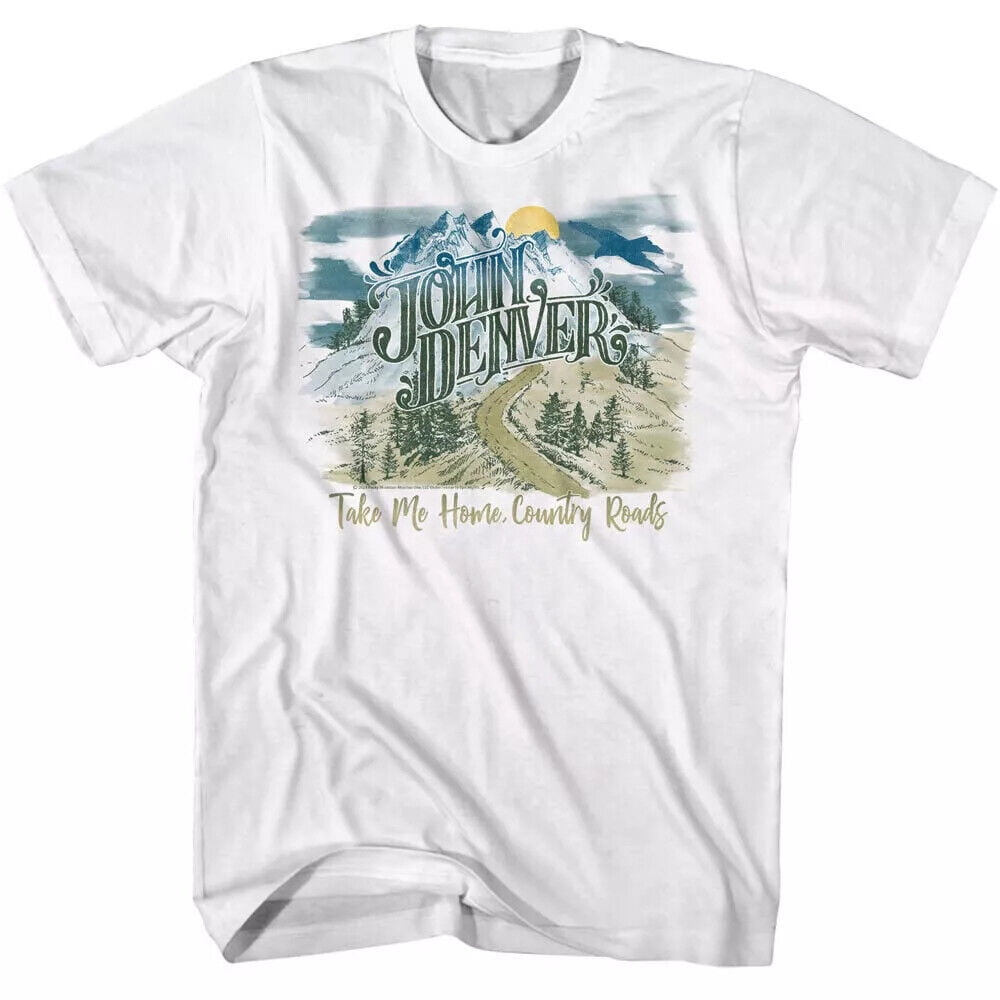 John Denver Take Me Home Men's T Shirt Mountain Country Roads American