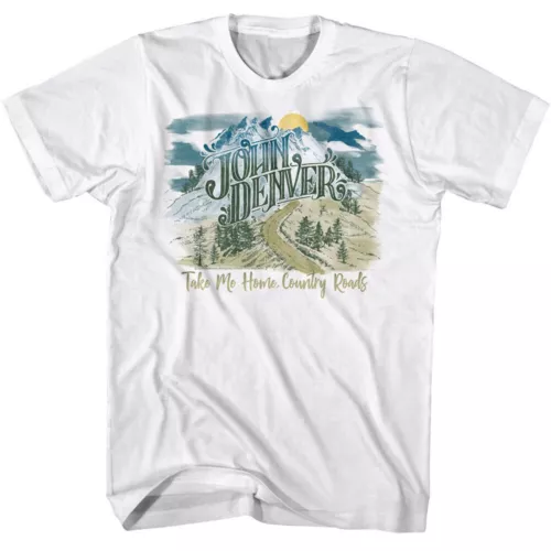 John Denver Take Me Home Men's T Shirt Mountain Country Roads American