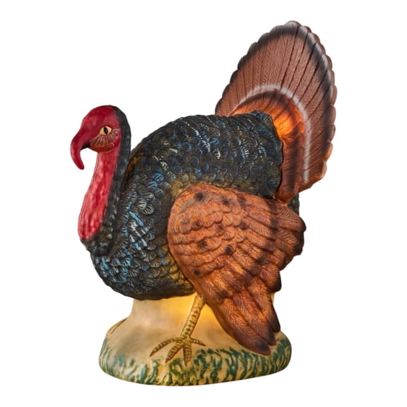 John Derian Lighted Turkey LED Blow Mold Thanksgiving Fall Decor