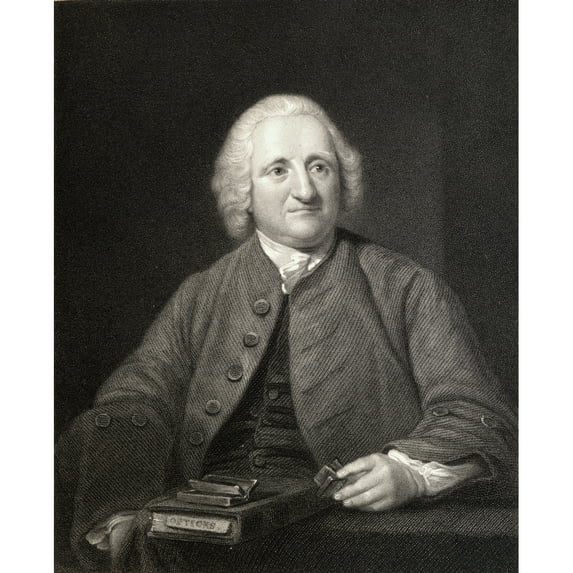 John Dollond 1706 - 1761 English Optician From The Book _Gallery Of Portraits_ Published London 1833. Print