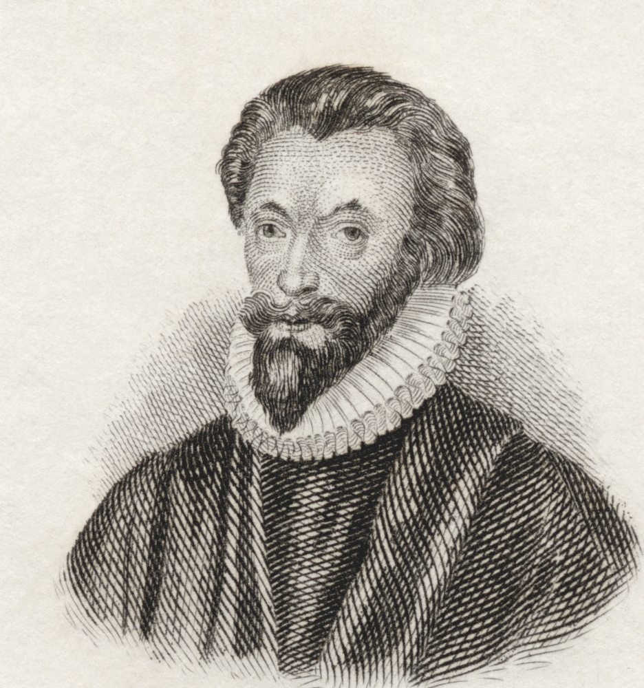 John Donne 1572 To 1631 English Metaphysical Poet And Preacher From Crabbs Historical Dictionary Published 1825 Canvas Art - Ken Welsh Design Pics (28 x 30)
