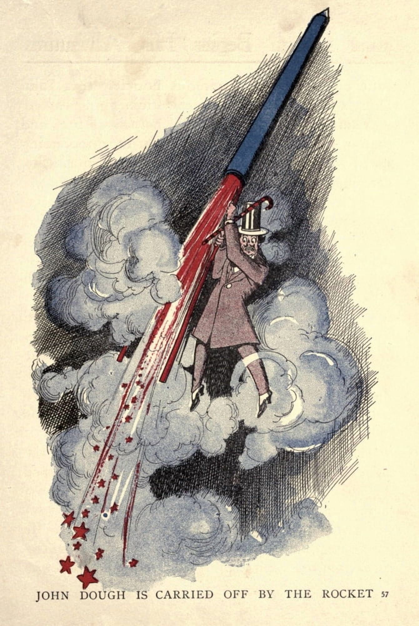 John Dough & the Cherub 1906 Rocket Canvas Art - John R Neill (24 x 36)