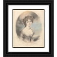 thumbnail image 1 of John Downman 15x17 Black Ornate Wood Framed Double Matted Museum Art Print Titled - Portrait of a Lady., 1 of 5