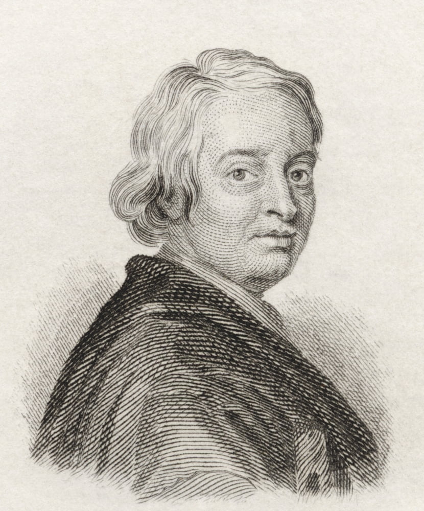 John Dryden 1631 To 1700 English Poet Literary Critic Translator And Playwright From Crabbs Historical Dictionary Published 1825 Canvas Art - Ken Welsh Design Pics (26 x 32)