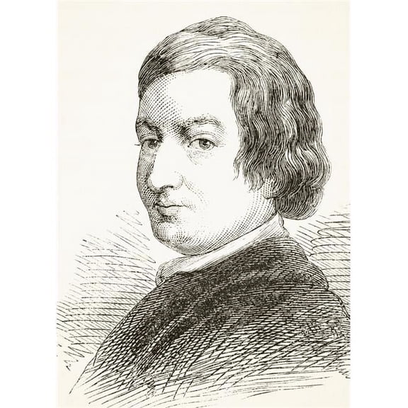 John Dryden 1631 To 1700 English Poet & Playwright From The National & Domestic History of England by William Aubr Poster Print