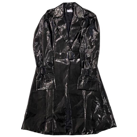 John Elliott Women's Nova Oversized Trench Coat Jacket in Black (0 (X-Small), Black)