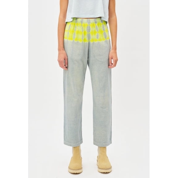 John Elliott Women's Reconstructed Tie Dye Cropped Sweatpants (0 (X-Small), Jade X Lemon)