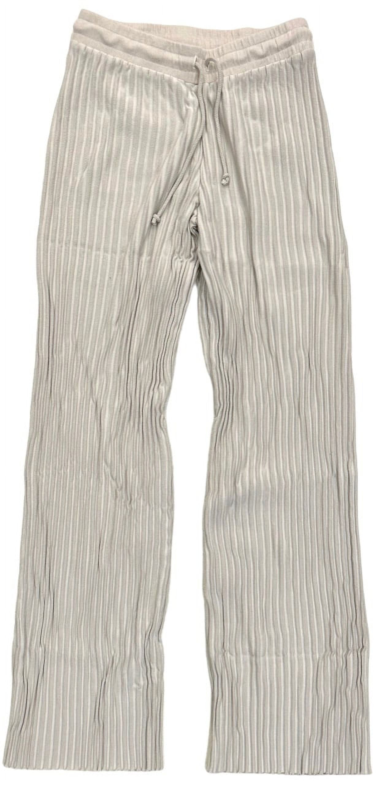 John Elliott Women's Ribbed Terry Wide Leg Raw Hem Sweatpants (2