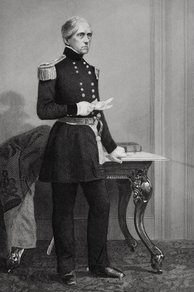 John Ellis Wool 1784-1869 Union General Who Served America In Three Wars From Painting By Alonzo Chappel Canvas Art - Ken Welsh Design Pics (22 x 34)