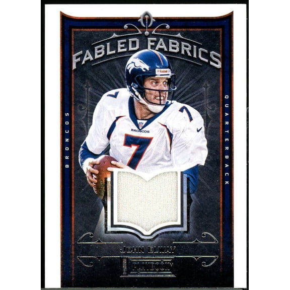 John Elway Card 2012 Panini Playbook Fabled Fabrics #21 /49
