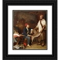 thumbnail image 1 of John Evan Hodgson 20x22 Black Ornate Framed Double Matted Museum Art Print Titled: The French Naturalist in Algiers (1879), 1 of 5
