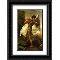 John Everett Millais 2x Matted 20x24 Black Ornate Framed Art Print 'The Crown of Love'