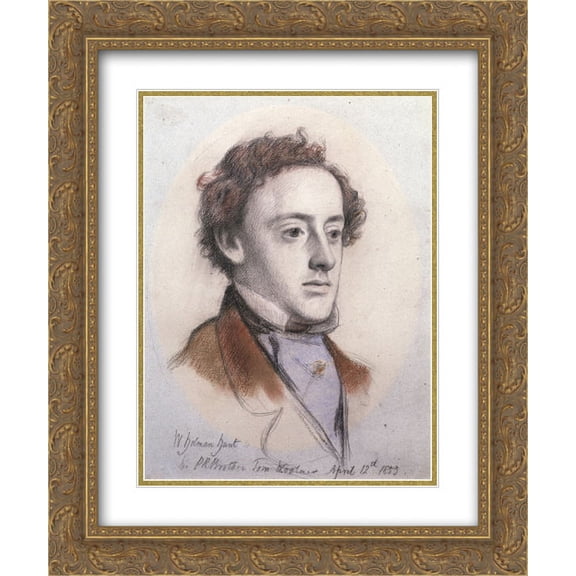 John Everett Millais 2x Matted 20x24 Gold Ornate Framed Art Print 'Portrait of John Everett Millais'