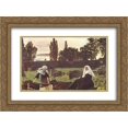 thumbnail image 1 of John Everett Millais 2x Matted 24x18 Gold Ornate Framed Art Print 'The Vale Of Rest', 1 of 2