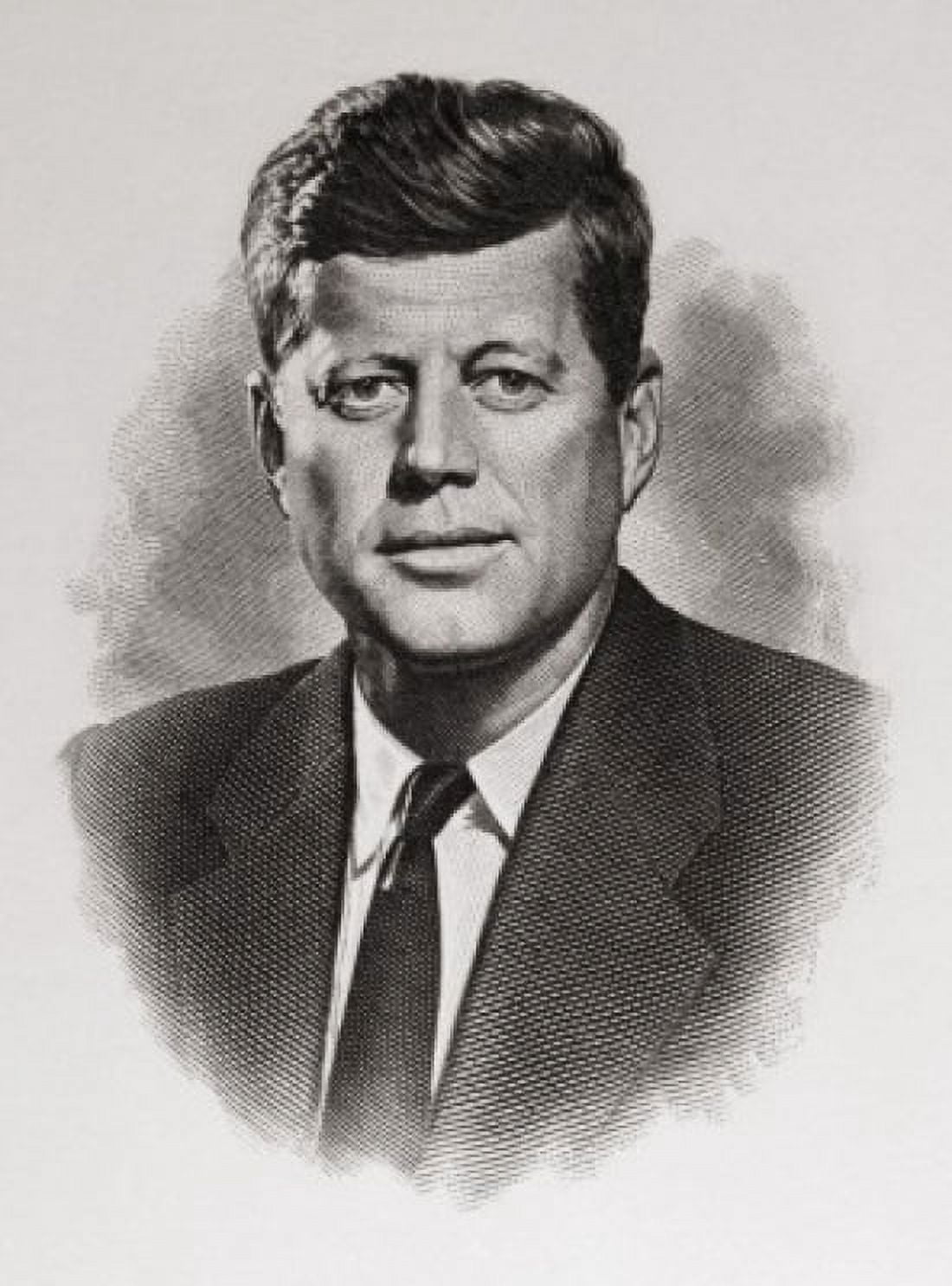 John F Kennedy American History Engraving Canvas Art - (18 x 24)