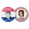 thumbnail image 1 of John F. Kennedy For President and Jackie 1960 Campaign Historical Replica Pins Button 1.5", 1 of 3