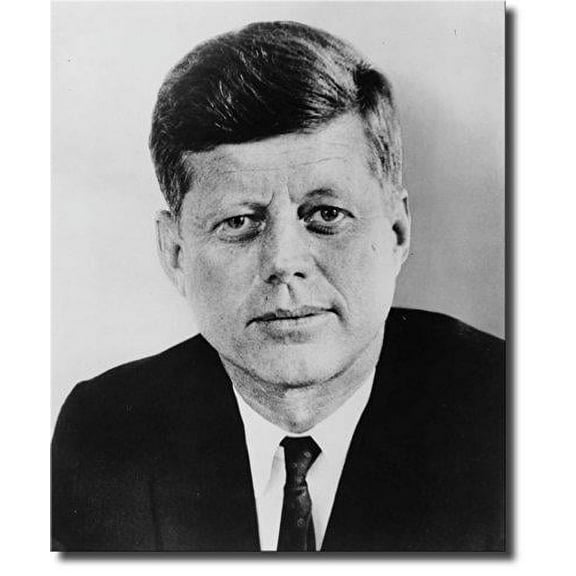 John F. Kennedy Portrait, JFK Wall Picture Art on Stretched Canvas, Ready to Hang!