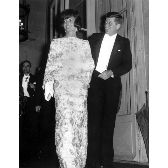John F Kennedy and Jackie Onassis Photo Print (8 x 10)