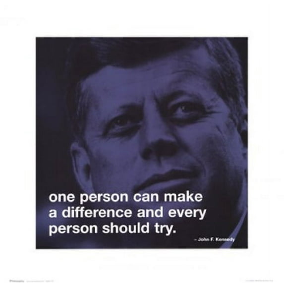 John F. Kennedy - iPhilosophy - Difference Quote Laminated Poster (16 x 16)