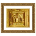 thumbnail image 1 of John Faed 24x20 Gold Ornate Framed and Double Matted Museum Art Print Titled - The Hall, at Haddon Hall (1866), 1 of 4